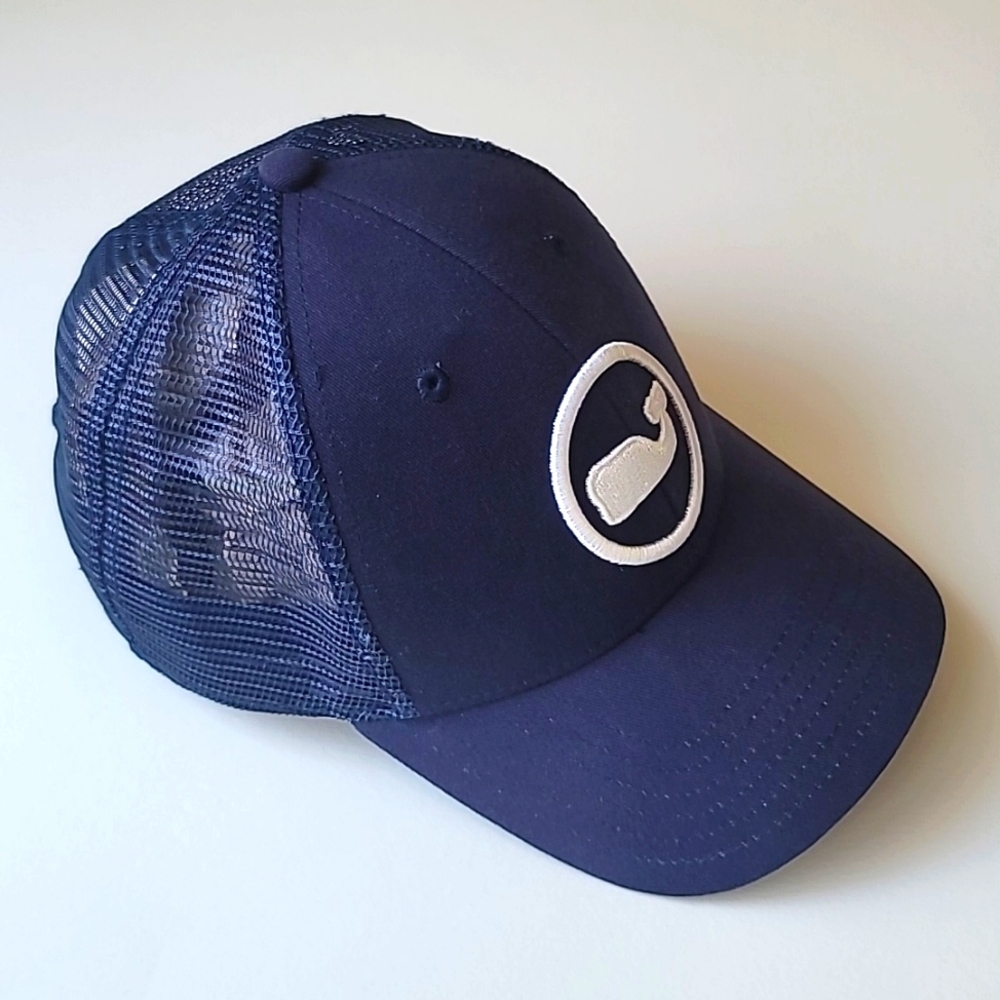 NWOT Vineyard Vines Whale Dot Performance Hat, Navy Blue - Picture 2 of 8